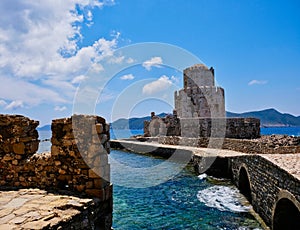 Medieval Methoni Castle Tower, Peloponnese, Greece