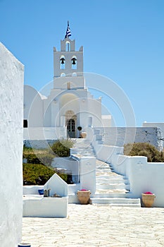 Medieval monastery of Chrissopigi in Sifnos in Greece