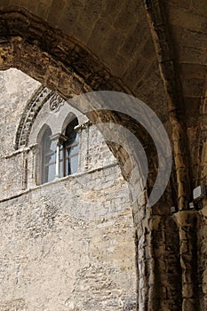 Medieval mullioned, from erice photo