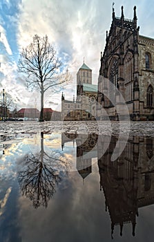 Medieval Munster Cathedral or St -Paulus-Dom in in Munster, Germany