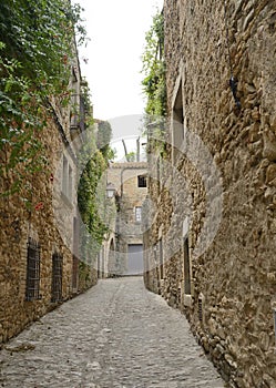 Medieval narrow stone alley