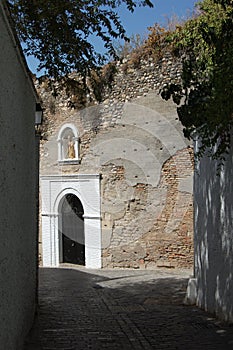 Medieval neighborhood of El Albaicin (or Albayzin) in Granada (Andalusia Spain).