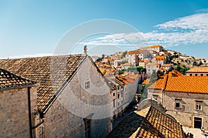 Medieval old town panorama view in Dubrovnik, Croatia