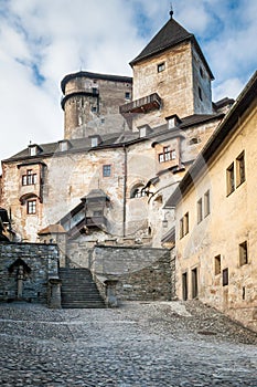 Středověký Oravský hrad, Slovensko.