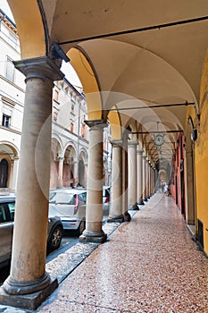 Medieval Palazzo Bianchi in Bologna, Italy
