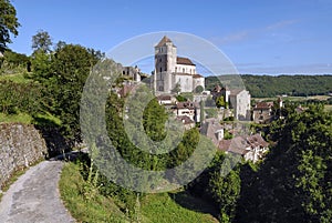 Medieval and picturesque village of Saint-Cirq-Lapopie in the Lot department in France