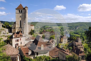 Medieval and picturesque village of Saint-Cirq-Lapopie in the Lot department in France