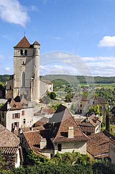 Medieval and picturesque village of Saint-Cirq-Lapopie in the Lot department in France