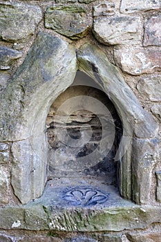 Medieval Piscina at Hylton Castle Chapel photo