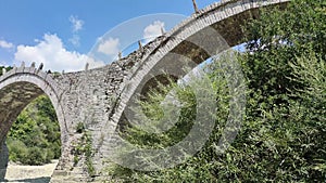 Medieval Plakidas (Kalogeriko) Bridge at Pindus Mountains, Zagori, Epirus, Greece