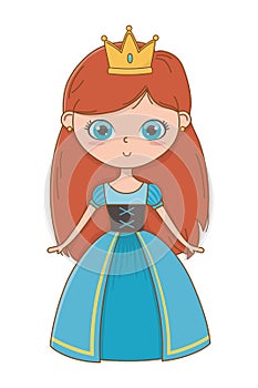 Medieval princess cartoon design vector illustration