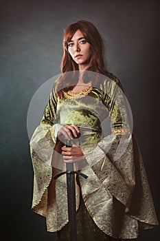 Medieval princess with sword