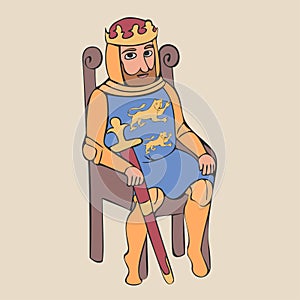 Medieval queen character vector cartoon