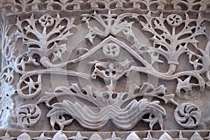Medieval reliefs from Doge`s Palace, Venice