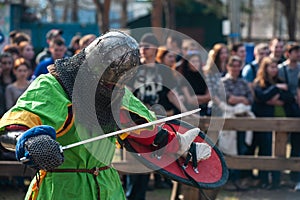 Medieval restorers fight