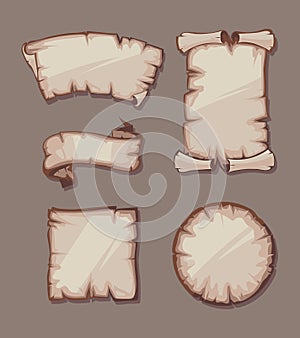 Medieval retro Yellowish Blank Scrolls
