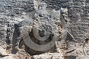 Medieval rock relief Madara Rider from the period of First Bulgarian Empire, UNESCO World Heritage List, Bulgaria