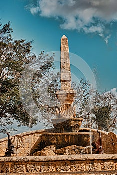 Medieval Roman column in Altos de Chavon