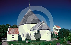 Medieaval round church in Bornholm island photo