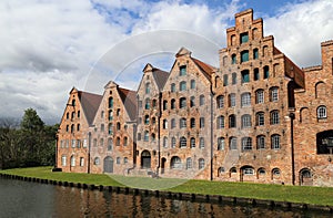 Medieval salt warehouses in Lubeck, Germany