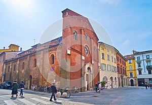 The medieval San Donnino Church, Piacenza, Italy