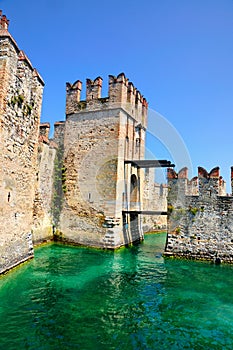 Entrance to Castello Scaligero, Italy photo