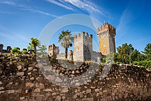 Medieval Scaligero Castle of Lazise Tourist Resort on Lake garda - Verona Italy
