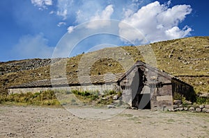 Medieval Selim caravanserai on the top of Vardenyats mountain pa