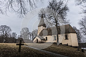 Medieval spooky church in Sweden