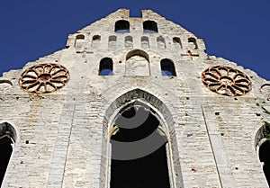 Medieval St Nicholas Church ruin in Visby, Gotland, Sweden.