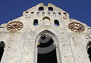 Medieval St Nicholas Church ruin in Visby, Gotland, Sweden. photo