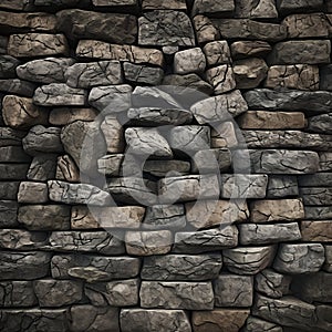 Medieval Stacked Stone Texture: Detailed And Ultra Realistic