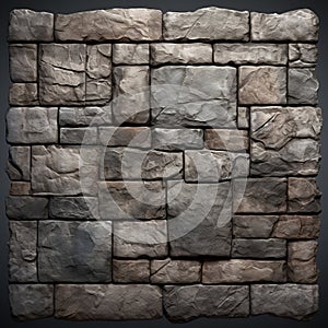 Medieval Stacked Stone Texture: Detailed And Ultra Realistic