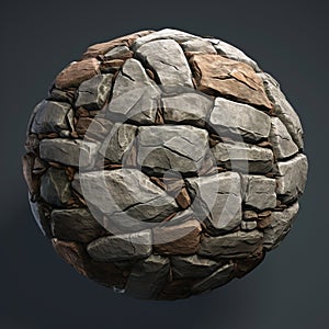 Medieval Stacked Stone Texture Model For Games