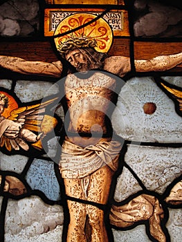 Medieval Stained Glass The Crucifixion