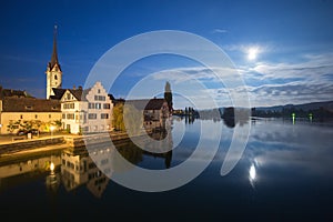 Medieval Stein am Rhein, Switzerland at Night