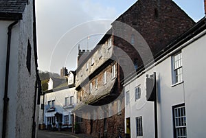 Medieval street in Dunster, Somerset