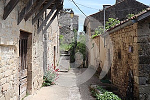 Medieval street in french town Penne