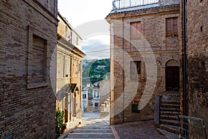 Medieval street of Loreto Aprutino, Abruzzo, Italy