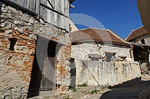Medieval street in Rasnov fortress