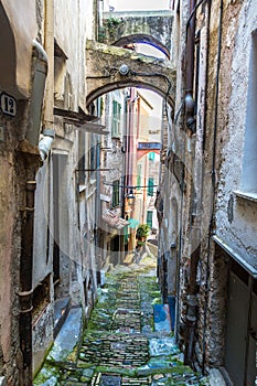 Medieval street in San Remo