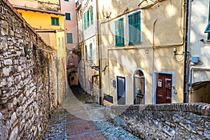 Medieval street in San Remo photo