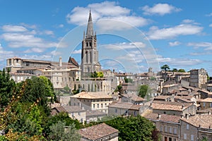 Medieval streets in French village Saint Emilion Bordeaux