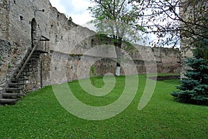 Medieval stronghold courtyard