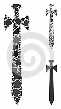 Medieval sword Composition Icon of Tuberous Items
