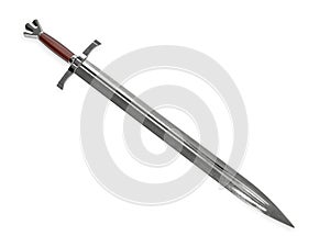 Medieval sword with wooden handle