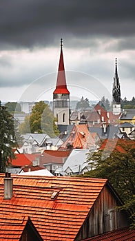 Medieval Tallinn Estonia with Red Rooftops and Gothic Architecture