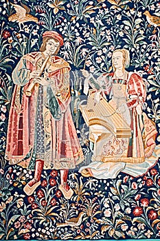 Medieval tapestry photo