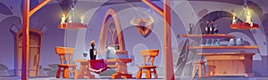 Medieval tavern cartoon vector illustration