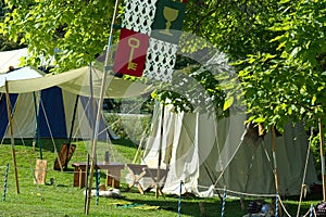 Medieval tent & camp reenactment